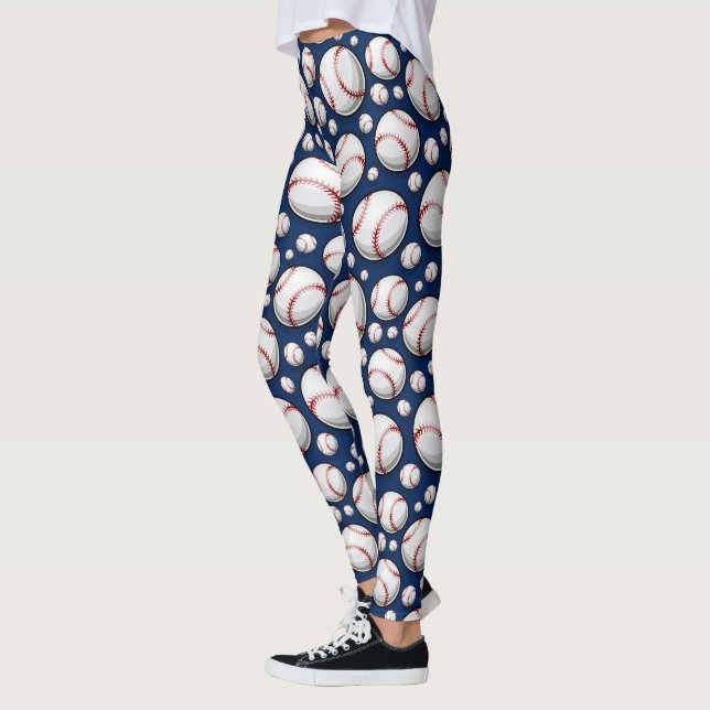 Baseball-Sportmuster Leggings (Links)