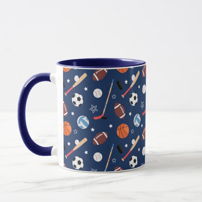 Baseball-Sportmuster  Tasse (Links)
