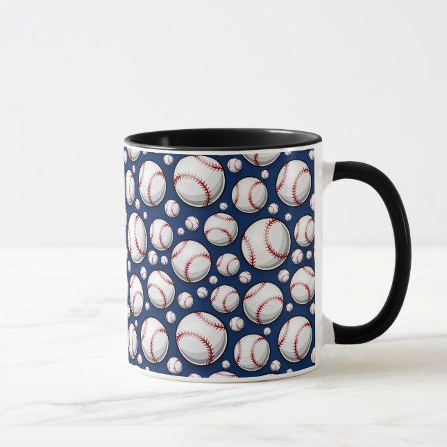 Baseball-Sportmuster Tasse (Rechts)