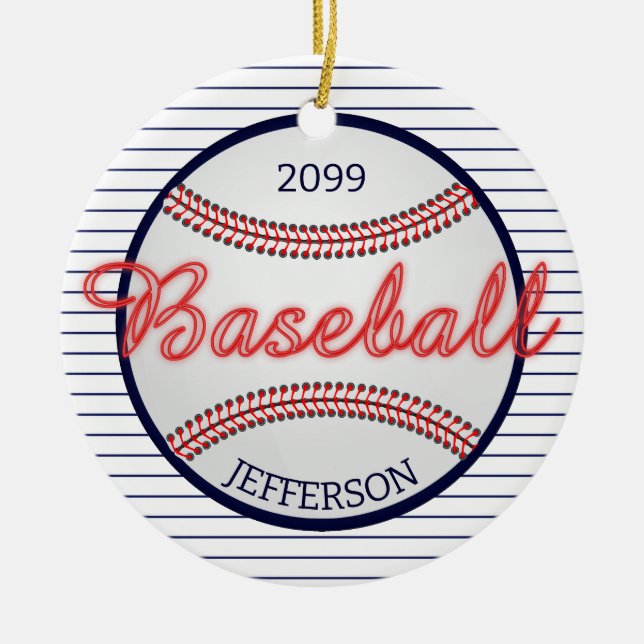 Baseball Sports Bar Weihnachtsschmuck (Vorne)