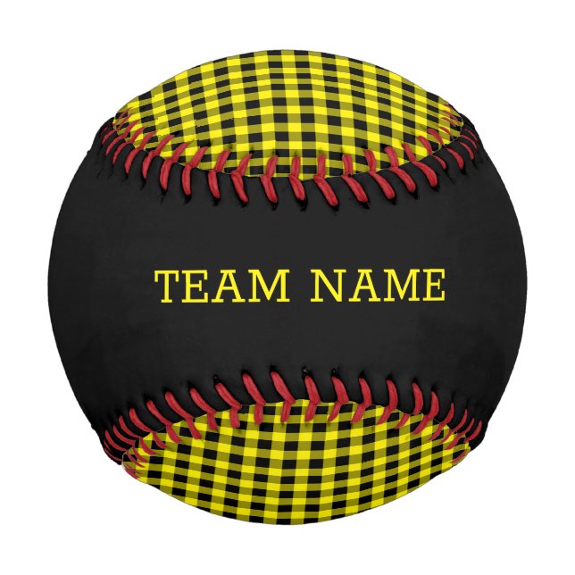 Baseball Sports Custom TEAM NAME Black Gold Red (Rückseite)