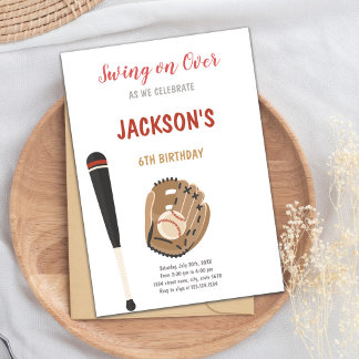 Baseball Sports - Einladung zum Geburtstag