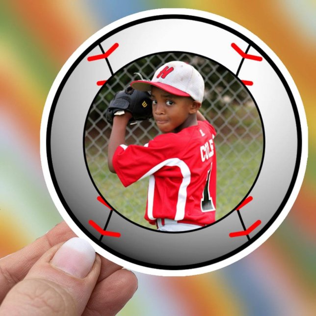 Baseball Sports Foto Aufkleber (Baseball or Softball Sticker)