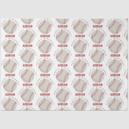 Baseball Sports Geburtstagsparty Individuelle Name Seidenpapier