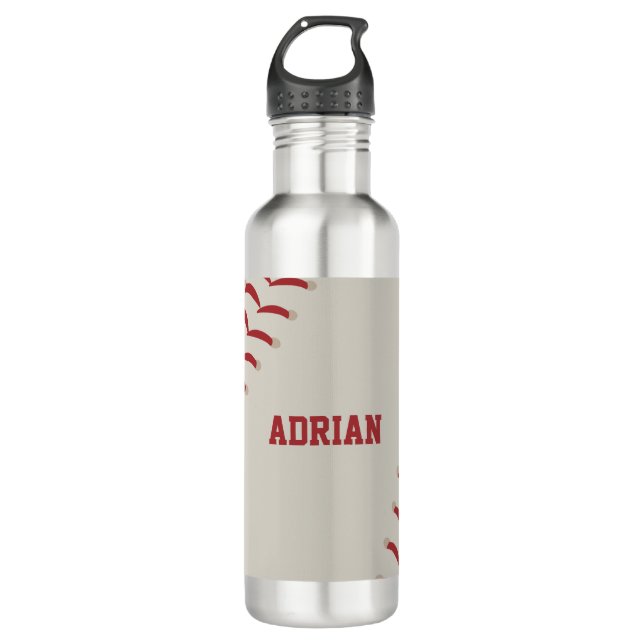 Baseball Sports Personalisiert Edelstahlflasche (Vorderseite)