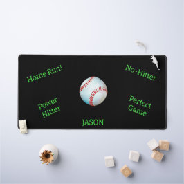 Baseball Sports Personalisiert Individuelle Name Schreibtischunterlage