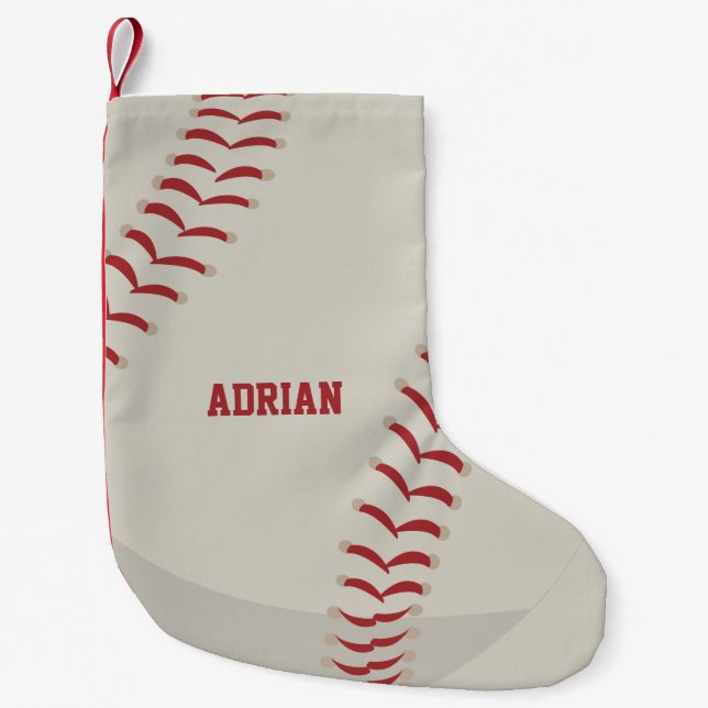 Baseball Sports Personalisiert Kleiner Weihnachtsstrumpf (Vorderseite)