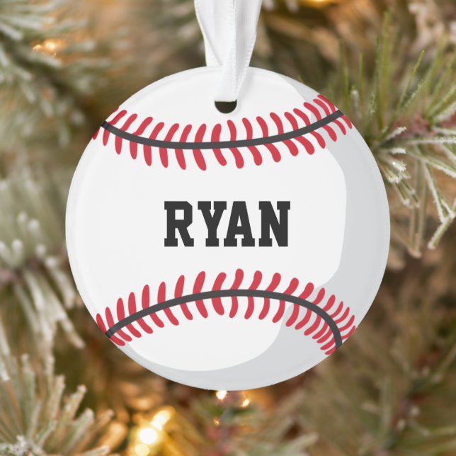 Baseball Sports Player NAME FOTO Team Fun Ornament (Baum)