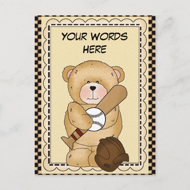 Baseball Sports Postcard Postkarte (Vorderseite)