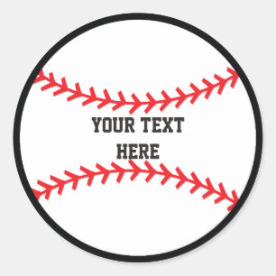 Baseball Sports Round Stickers fête d'anniversaire