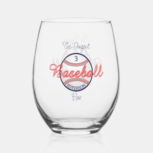 Baseball Sports Stemless Wine Glass Trinkbehälter Weinglas Ohne Stiel