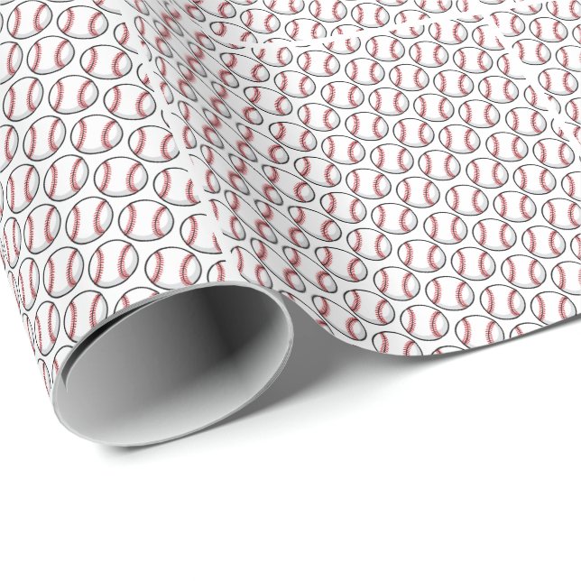 Baseball Sportteam Spieler Spiel Classic Spaß Geschenkpapier (Rolleneckpunkt)
