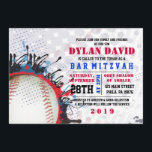 BASEBALL Spritzer Bar Bat Mitzvah Einladung<br><div class="desc">Willkommen! Alle meine Designs sind One-OF-A-KIND Original-Kunstwerke können Sie nur hier finden! E-Mail-Anfragen an Marlalove@hotmail.com</div>
