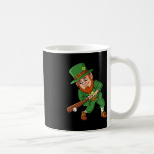 Baseball St Patricks Day Leprechaun Hitter Batter Kaffeetasse