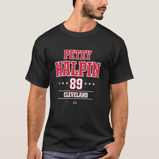 Baseball Star Petey Halpin Cleveland MLBPA T-Shirt (Vorderseite)