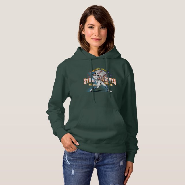 Baseball Stars & Stripes (Dark mode) | Women Hoodie (Vorne ganz)