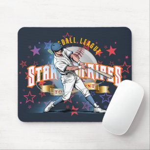 Baseball Stars & Stripes (Dunkelmodus) Mousepad