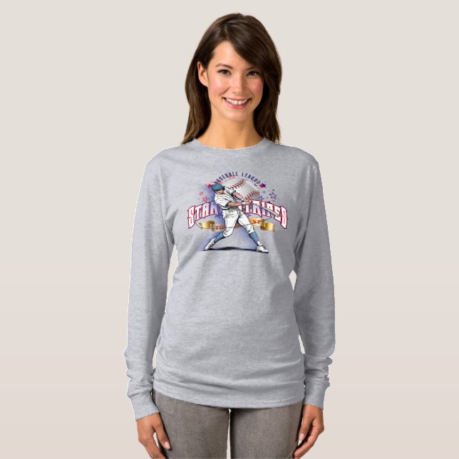 Baseball Stars & Stripes | Women Long Sleeve T-Shirt (Vorne ganz)