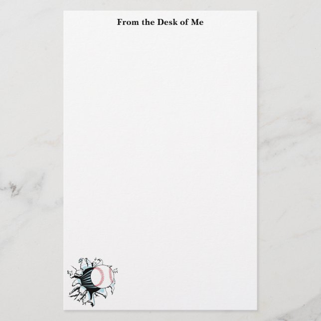 Baseball Stationery Briefpapier (Vorderseite)