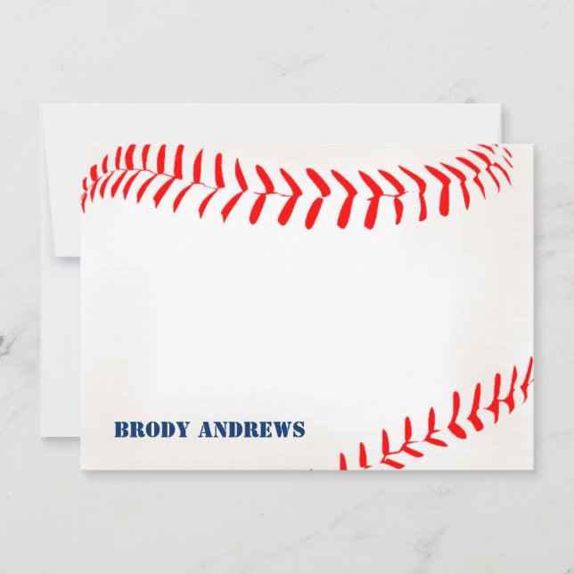 Baseball Stationery Vielen Dank Karten (Vorderseite)