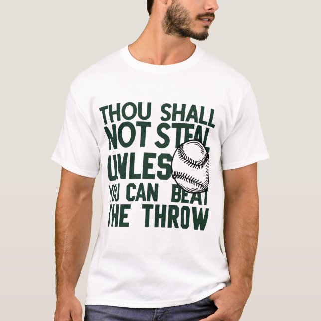 Baseball Stealing Spaß Shirt (Vorderseite)