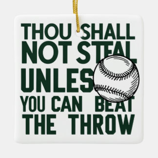 Baseball Stealing Spaß Shirt Keramikornament