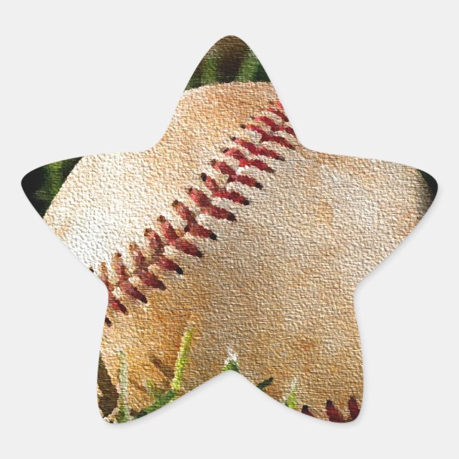 Baseball Stern-Aufkleber (Vorderseite)