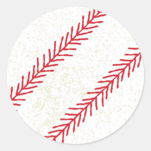 Baseball-Stich-Aufkleber Runder Aufkleber