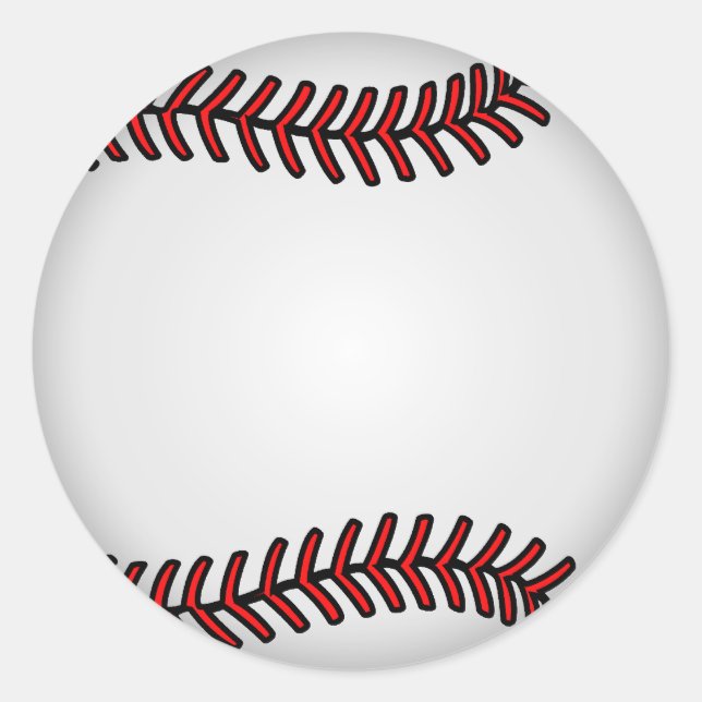 Baseball-Sticker Runder Aufkleber (Vorderseite)