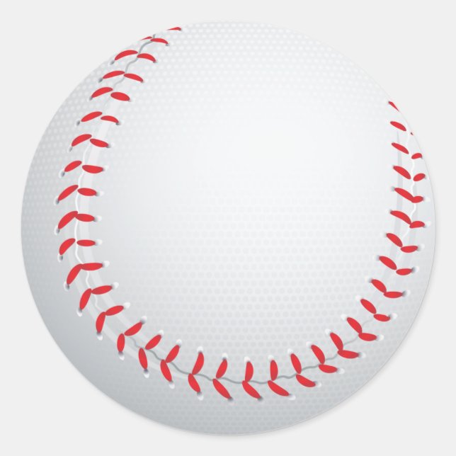 Baseball-Sticker Runder Aufkleber (Vorderseite)