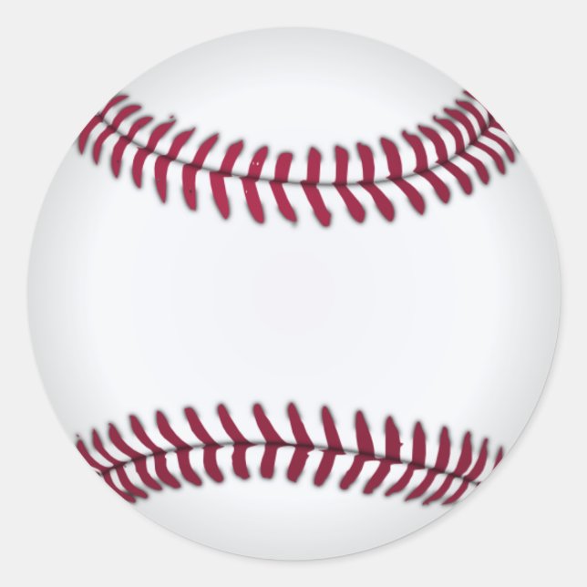 Baseball-Sticker Runder Aufkleber (Vorderseite)