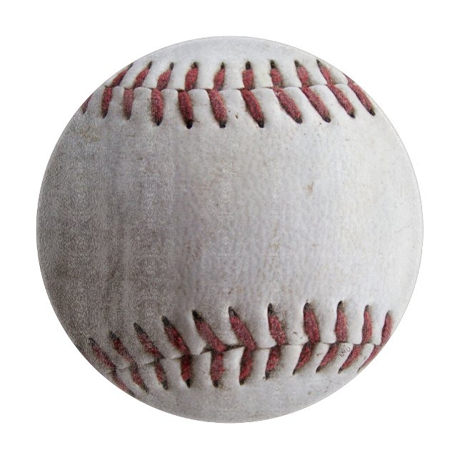 Baseball Stitches Glas Cutting Board Schneidebrett (Vorderseite)