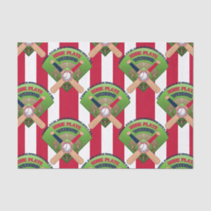 Baseball Stitches Zuhause Plate Wedding 1-GEWEBE W Seidenpapier