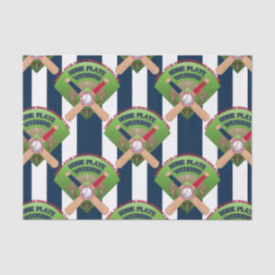 Baseball Stitches Zuhause Plate Wedding 3-GEWEBE W Seidenpapier