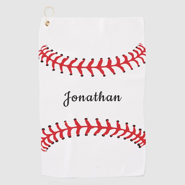 Baseball Stitching Design Golf Handtuch (Vorderseite)