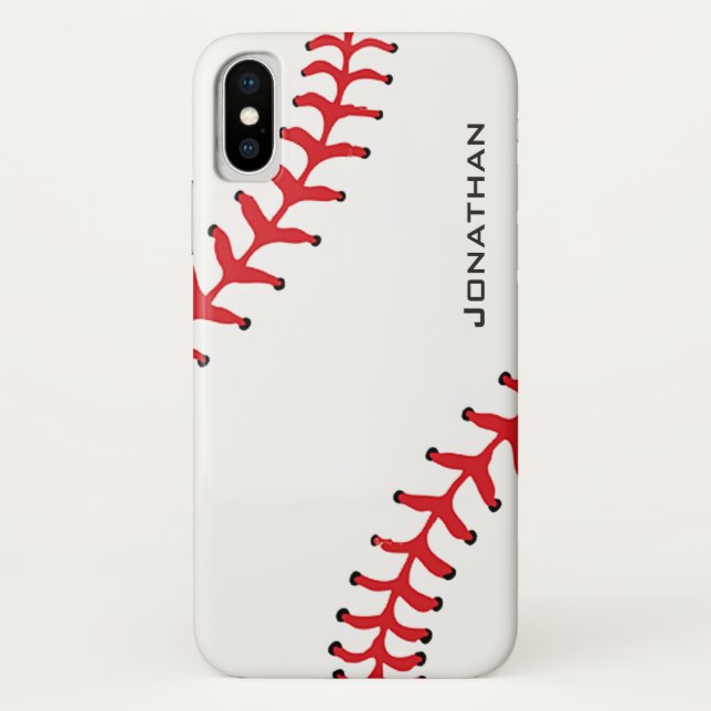 Baseball Stitching Design iPhone X Fall Case-Mate iPhone Hülle (Rückseite)