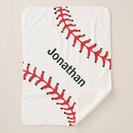 Baseball Stitching Design Sherpa Blanket Sherpadecke