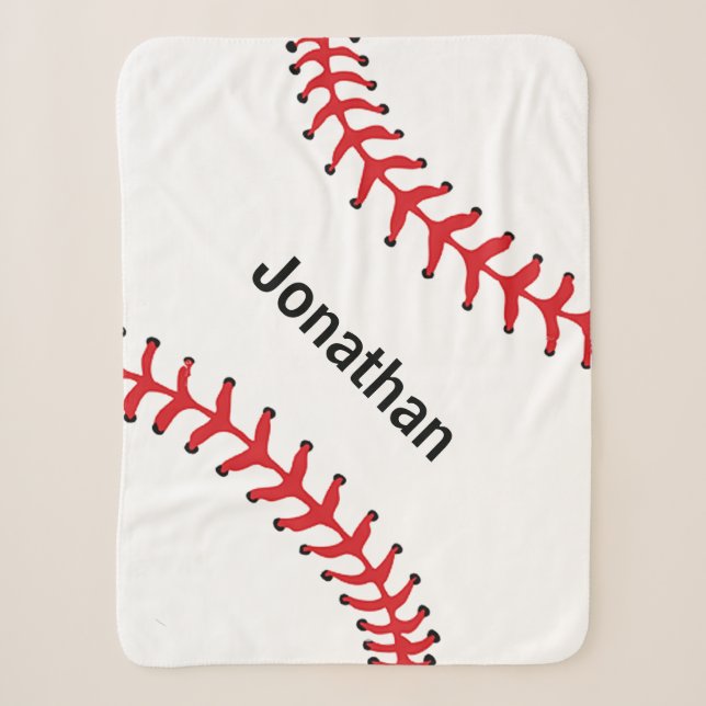 Baseball Stitching Design Sherpa Blanket Sherpadecke (Vorderseite)