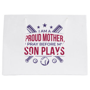 Baseball stolz Mutter ich bete, bevor mein Sohn sp Große Geschenktüte