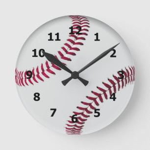 Baseball Style Clock with Numbers Runde Wanduhr