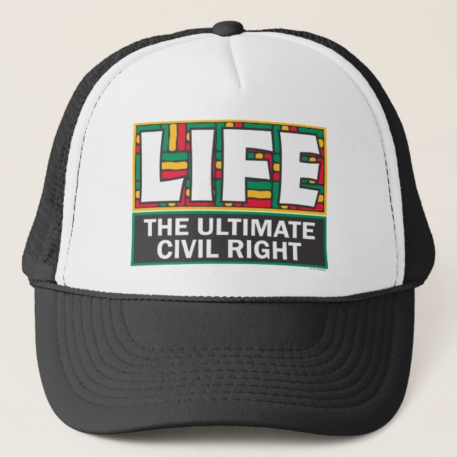 Baseball-style hat with a pro-life message. truckerkappe (Vorderseite)