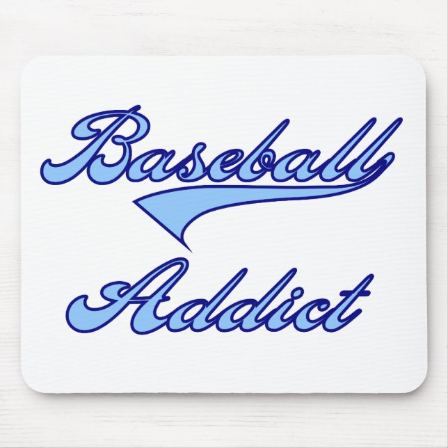 Baseball-Süchtig-Blau Mousepad (Vorne)