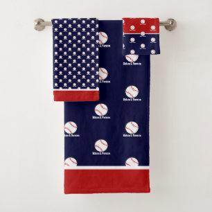 Baseball sur Navy Blue Name Sports Room Boys