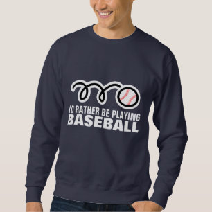 Baseball Sweatshirt mit lustigem Zitat-Slogan-Spri