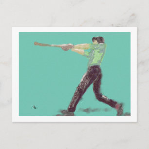 Baseball-Swing Postkarte