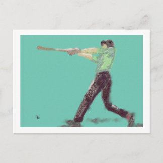 Baseball-Swing Postkarte