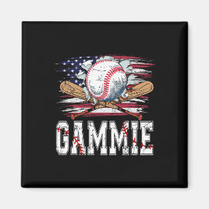 Baseball T-ball Gammie American Flag Proud Ball Ga Magnet