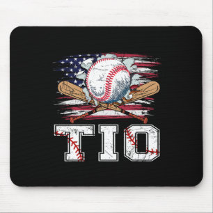 Baseball T-Ball Tio Amerikanische Flagge Stolz Bal Mousepad