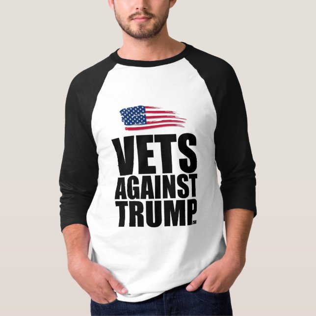 Baseball-T-Shirt - Tierärzte gegen Trumpf T-Shirt (Vorderseite)