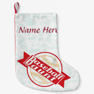 Baseball Tante Personalisierter Weihnachtsfest Str Kleiner Weihnachtsstrumpf